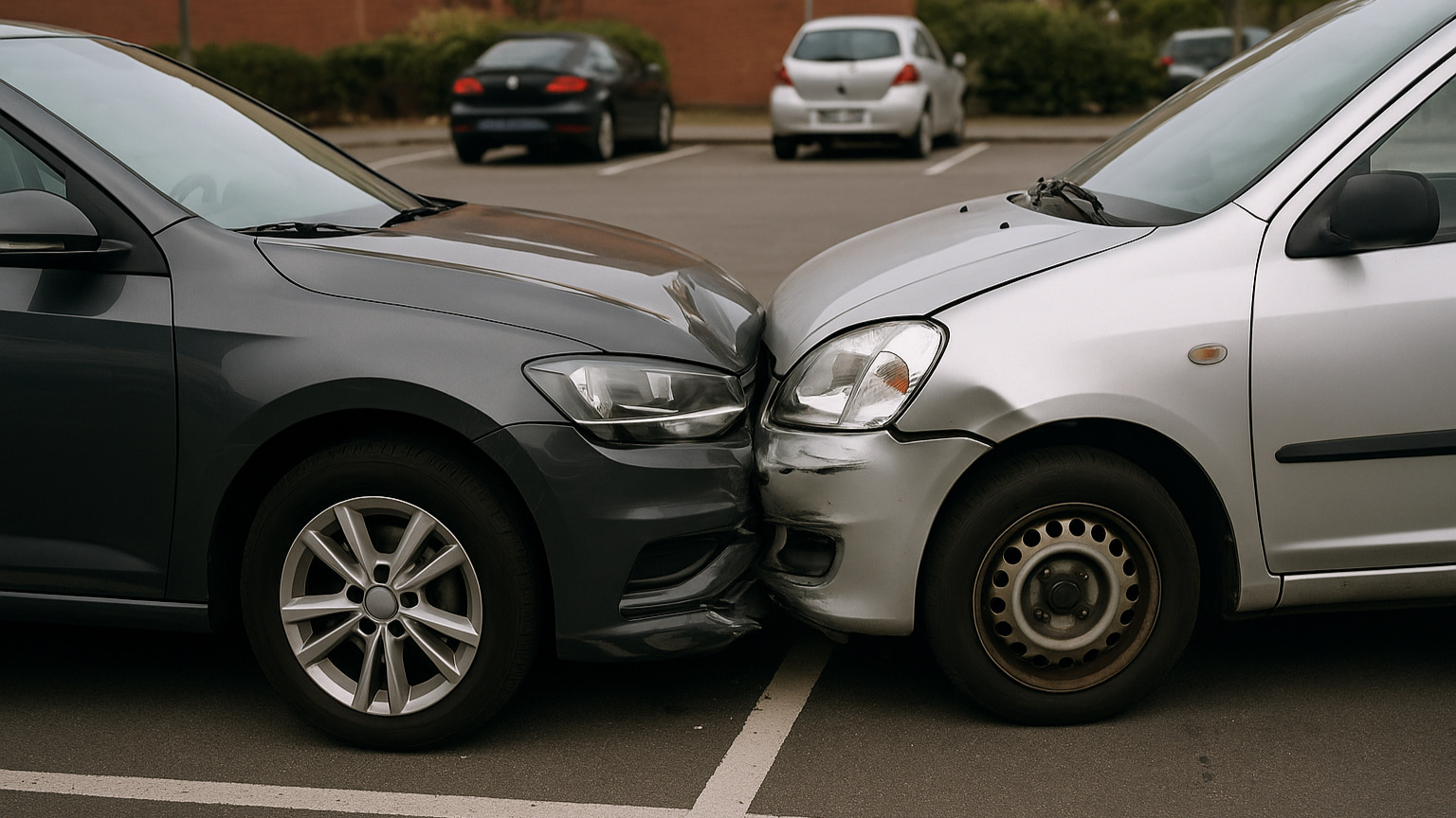 Geparktes Auto beschädigt