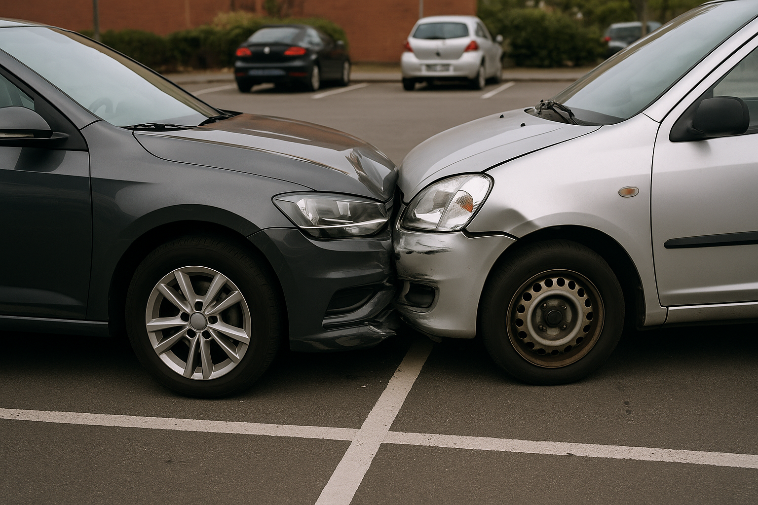 Geparktes Auto beschädigt