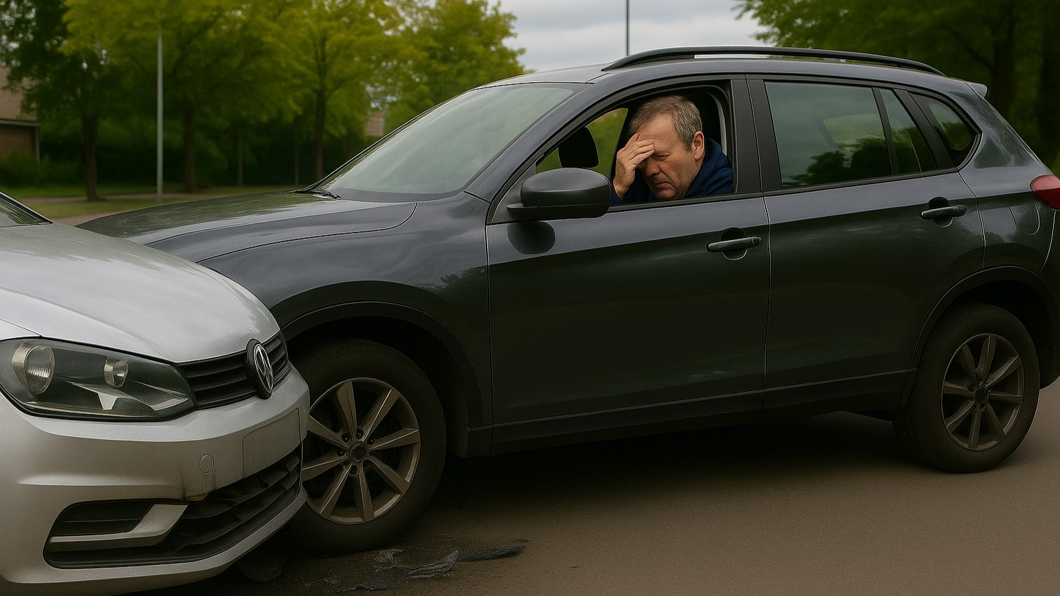 Fremdes Auto beschädigt
