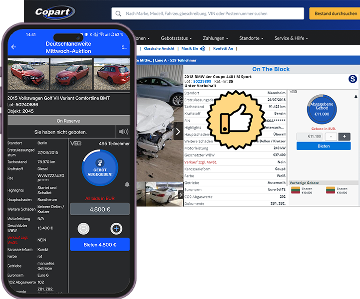 copart patented auction
