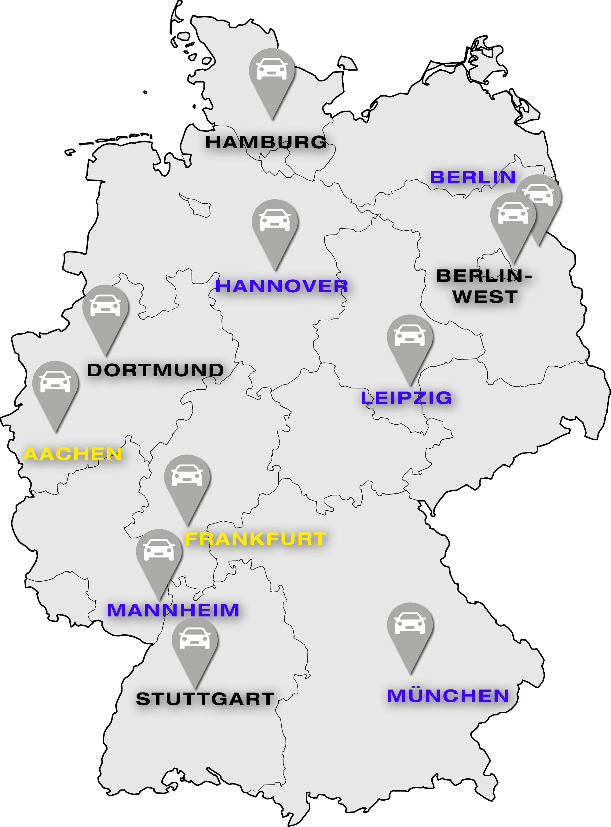 Germany's yards and headquarter
