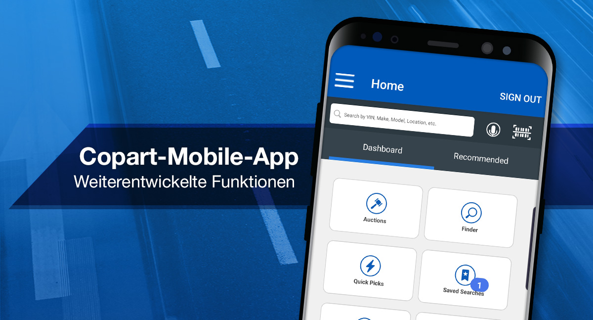 Copart Mobile App Banner